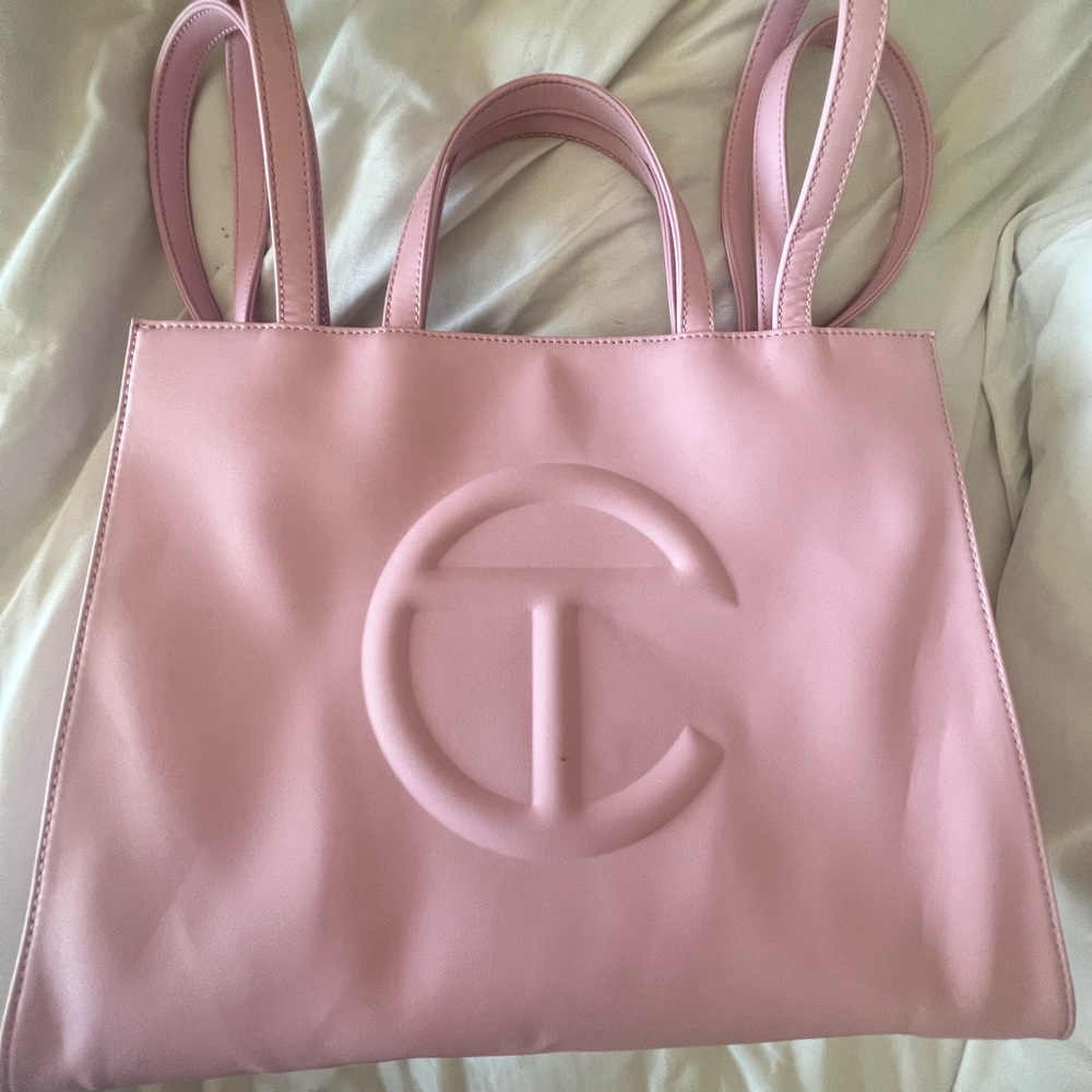 Telfar medium size shopping bag, bubblegum pink